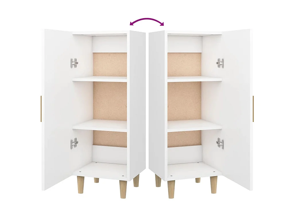 Buffet Blanc 34,5x34x90 cm Bois d'ingénierie