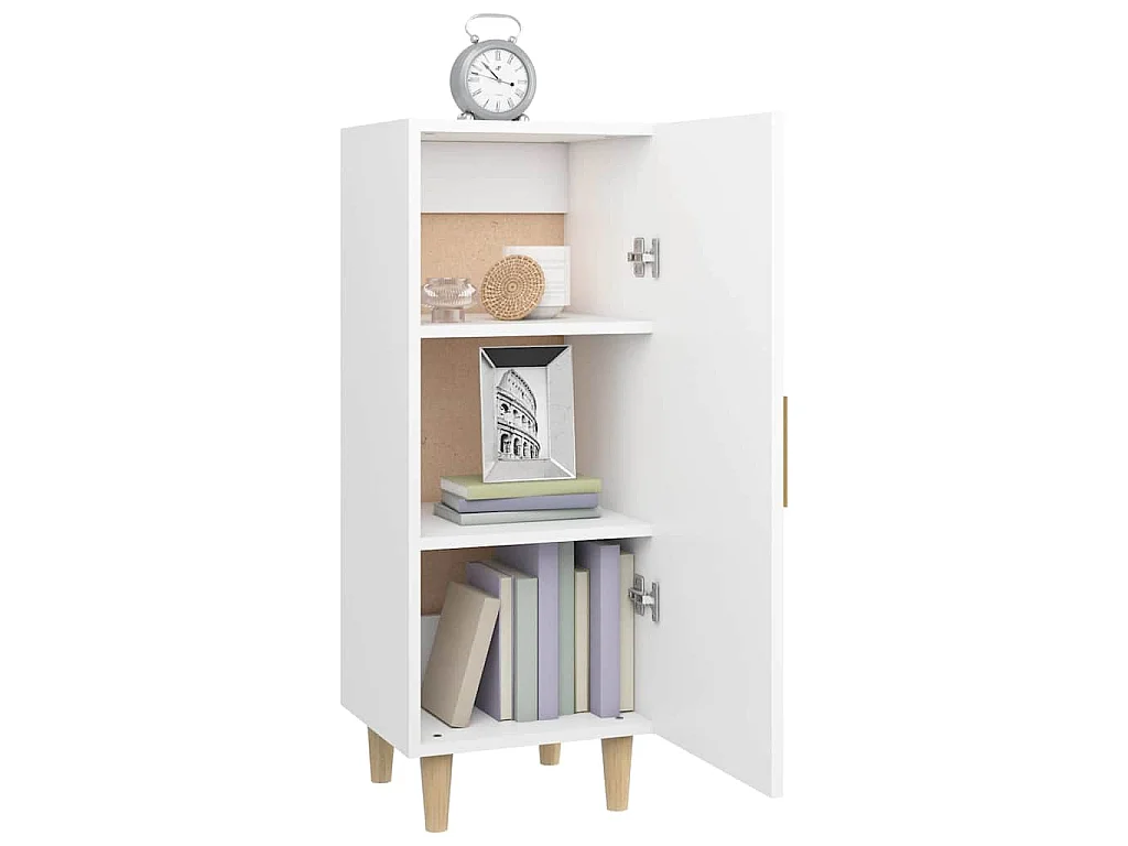 Buffet Blanc 34,5x34x90 cm Bois d'ingénierie