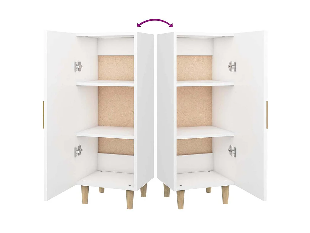 Buffet Blanc 34,5x34x90 cm Bois d'ingénierie