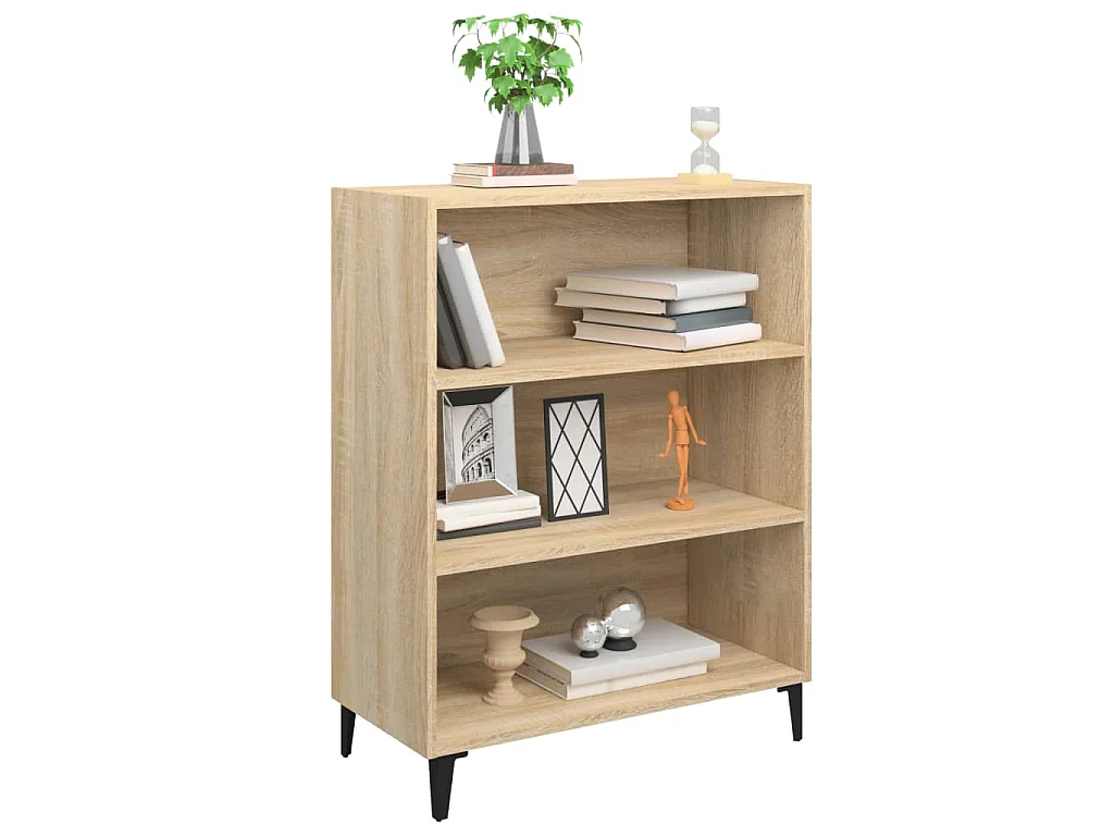 Dressoir 69,5x32,5x90 cm bewerkt hout sonoma eikenkleurig