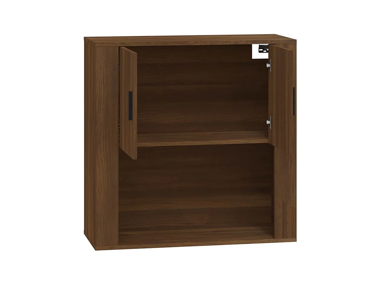 Wandkast 80x33x80 cm bewerkt hout bruin eikenkleur