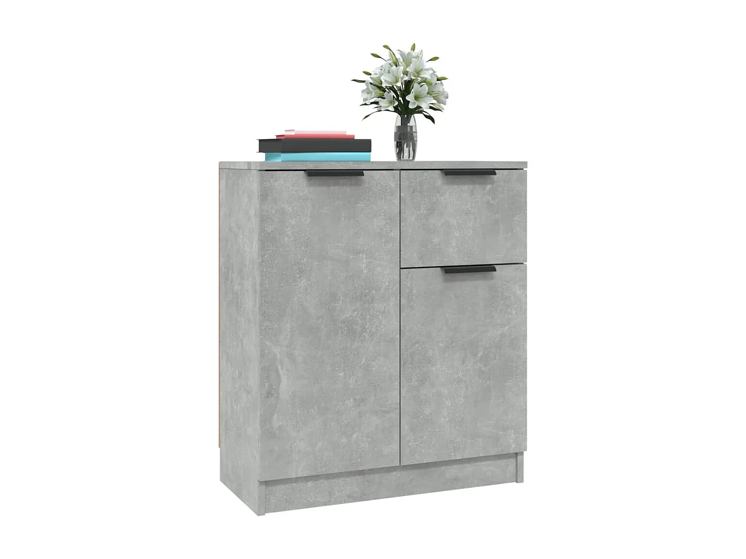 Buffet Gris béton 60x30x70 cm Bois d'ingénierie