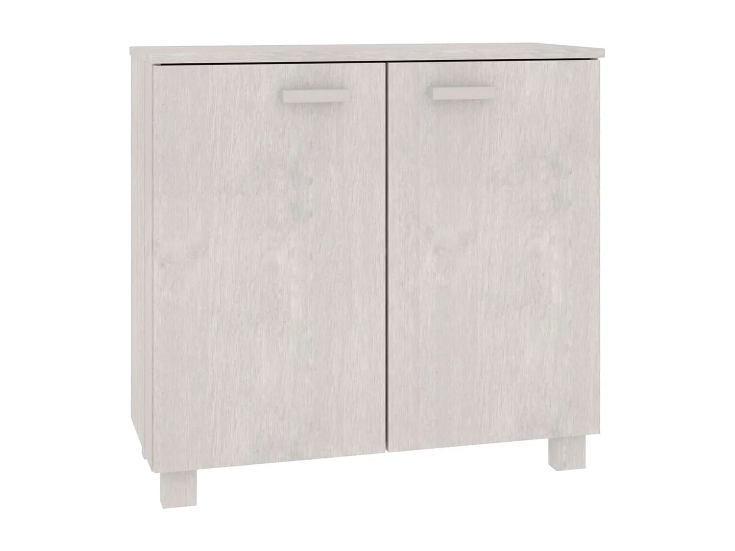 Sideboard HAMAR Weiß 85x35x80 cm Massivholz Kiefer