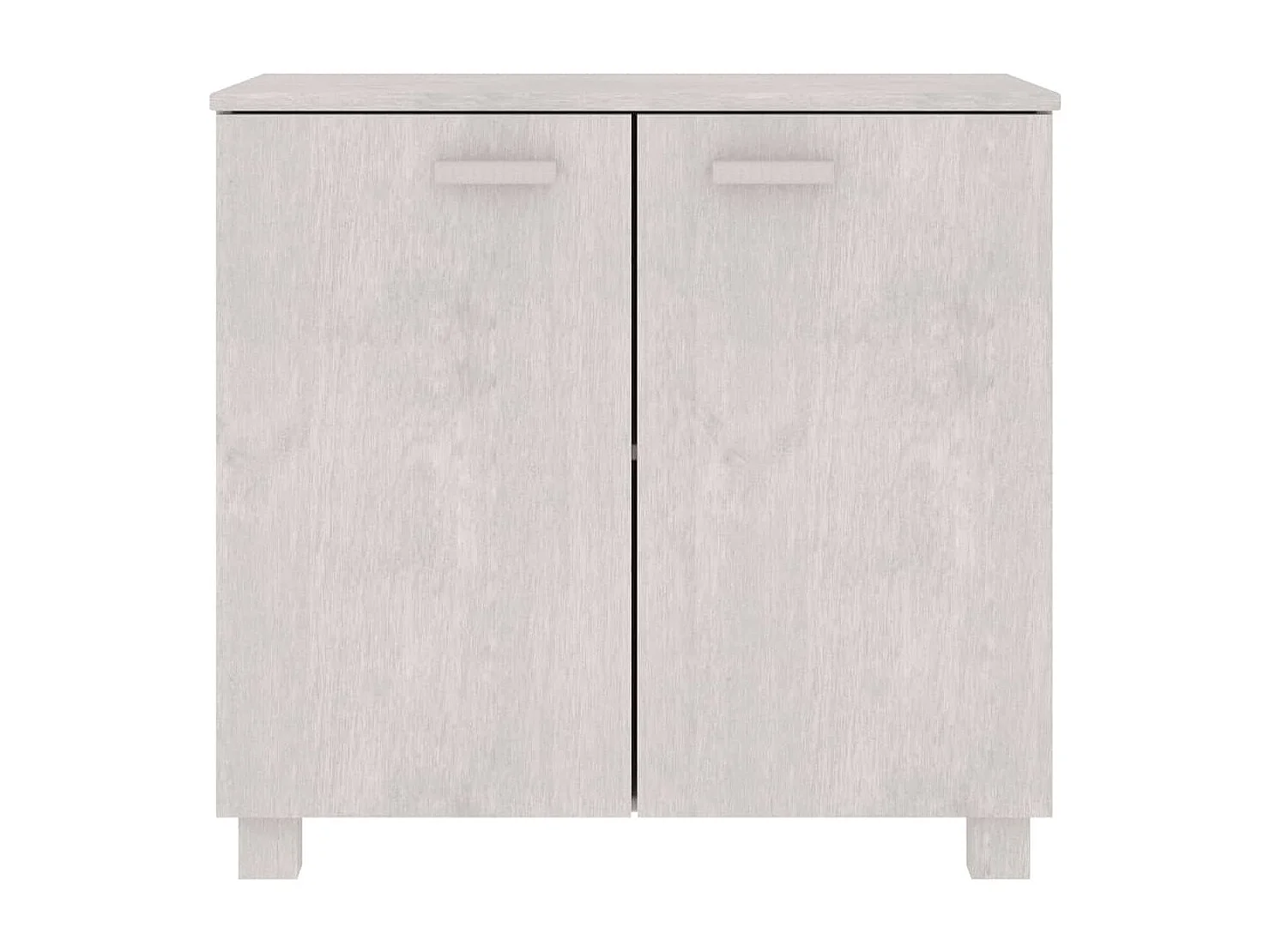 Sideboard HAMAR Weiß 85x35x80 cm Massivholz Kiefer