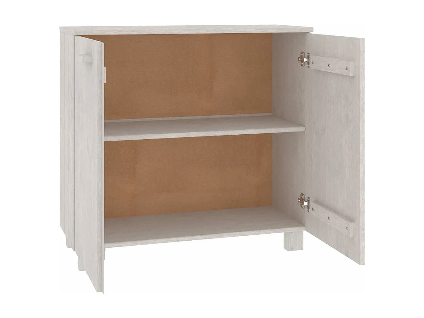 Sideboard HAMAR Weiß 85x35x80 cm Massivholz Kiefer