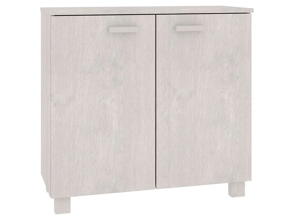 Buffet HAMAR Blanc 85x35x80 cm Bois massif de pin