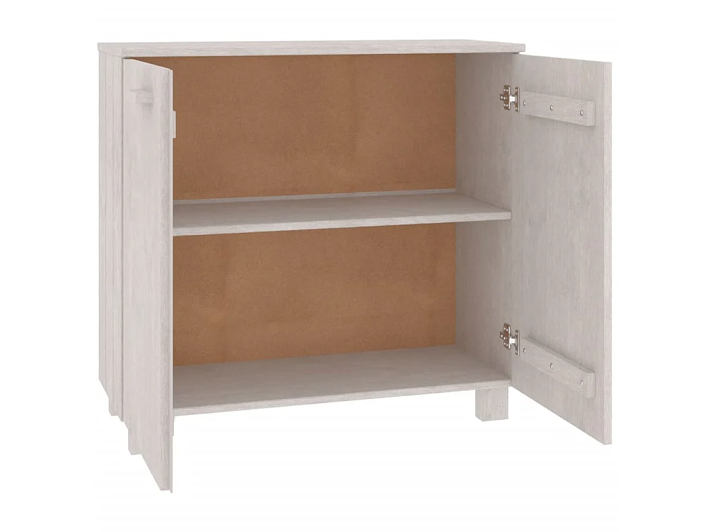 Buffet HAMAR Blanc 85x35x80 cm Bois massif de pin