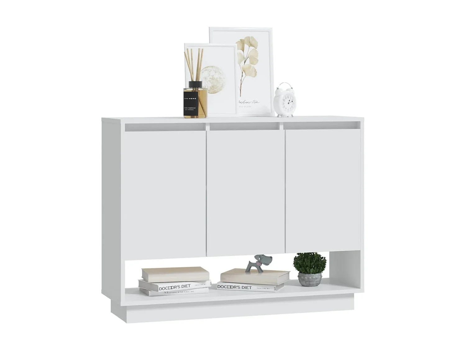 Buffet Blanc 97x31x75 cm Bois d'ingénierie
