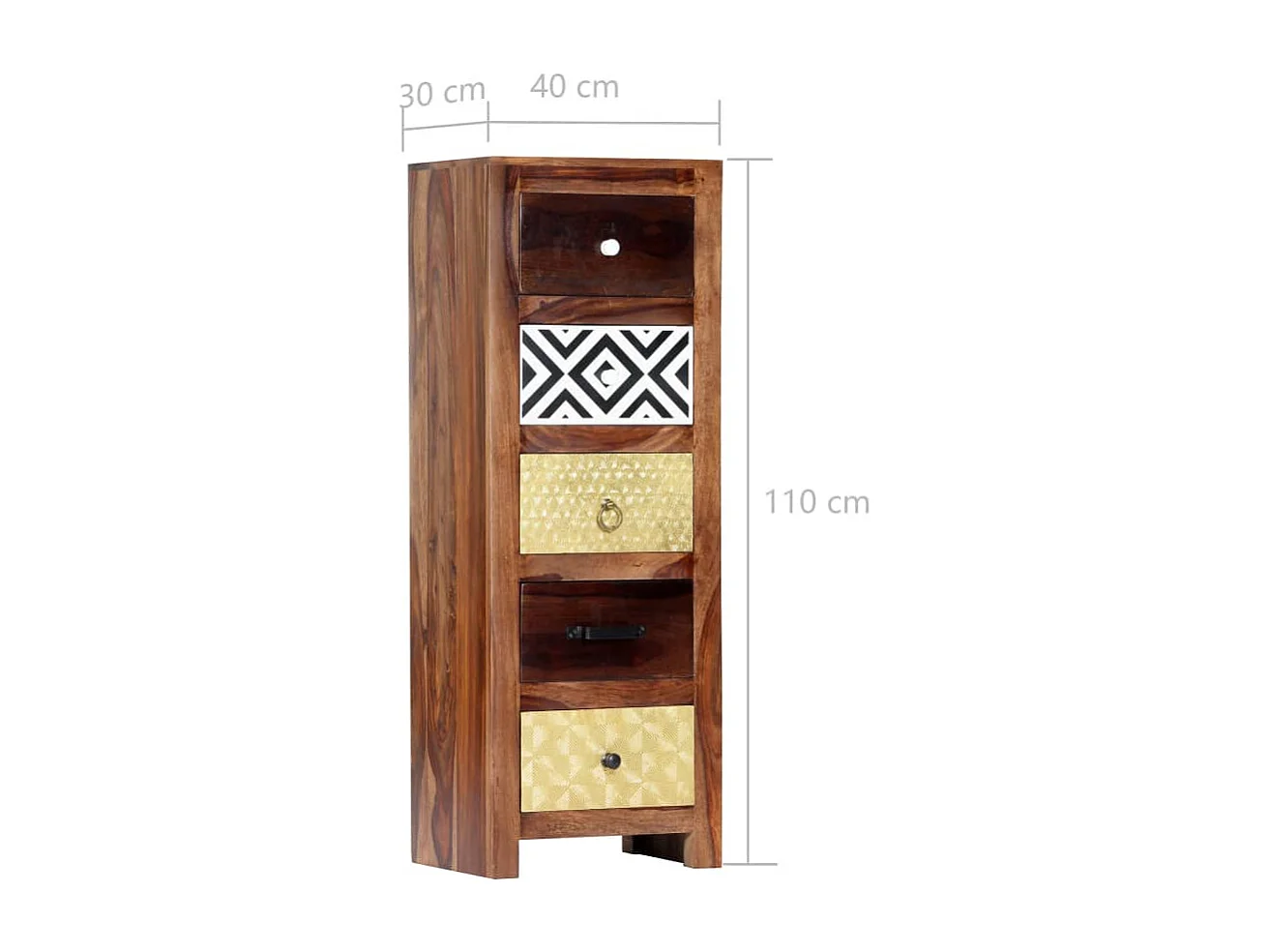 Armoire latérale 40x30x110 cm Bois solide