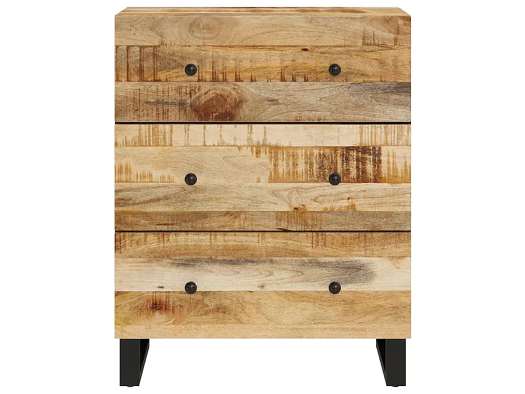 Buffets 2 pcs 60x33x75 cm Bois de manguier brut