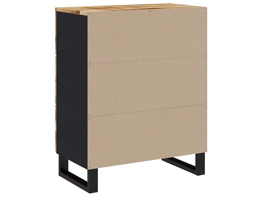 Buffets 2 pcs 60x33x75 cm Bois de manguier brut