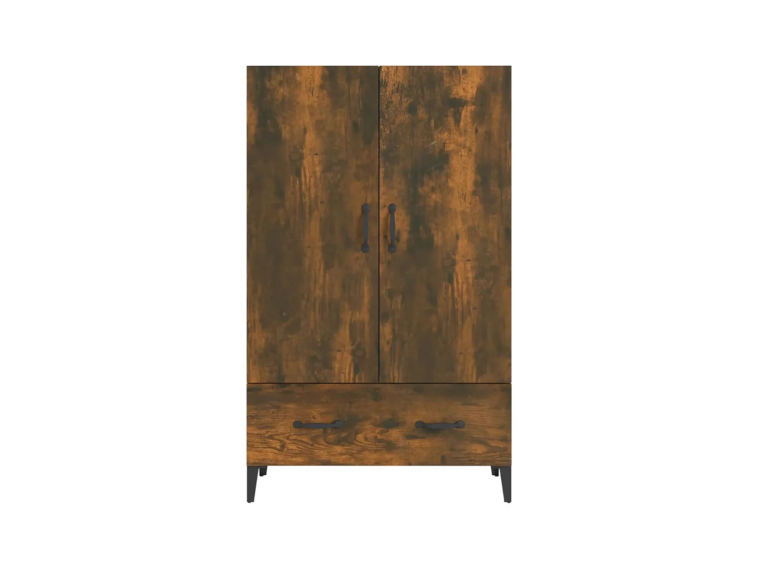 Buffet haut Chêne fumé 70x31x115 cm Bois d'ingénierie