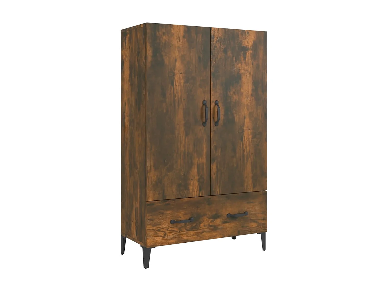 Buffet haut Chêne fumé 70x31x115 cm Bois d'ingénierie