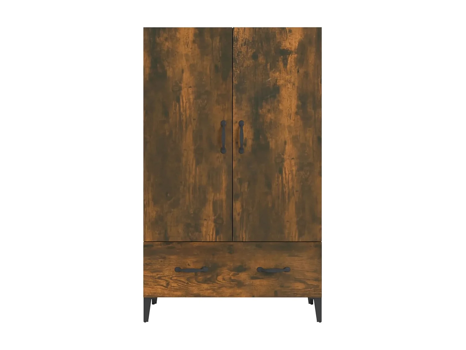 Buffet haut Chêne fumé 70x31x115 cm Bois d'ingénierie