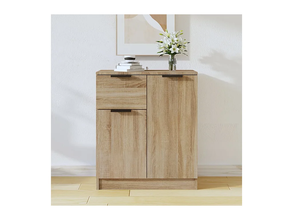 Dressoir 60x30x70 cm bewerkt hout sonoma eikenkleurig