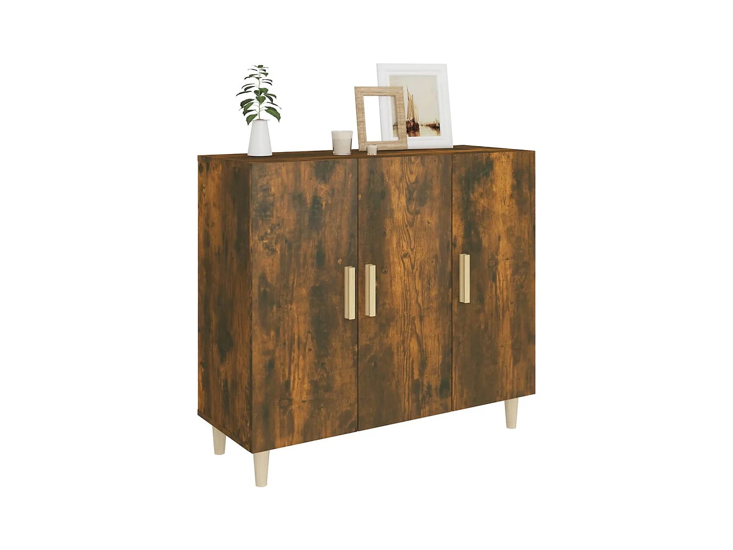Sideboard Räuchereiche 90x34x80 cm Holzwerkstoff