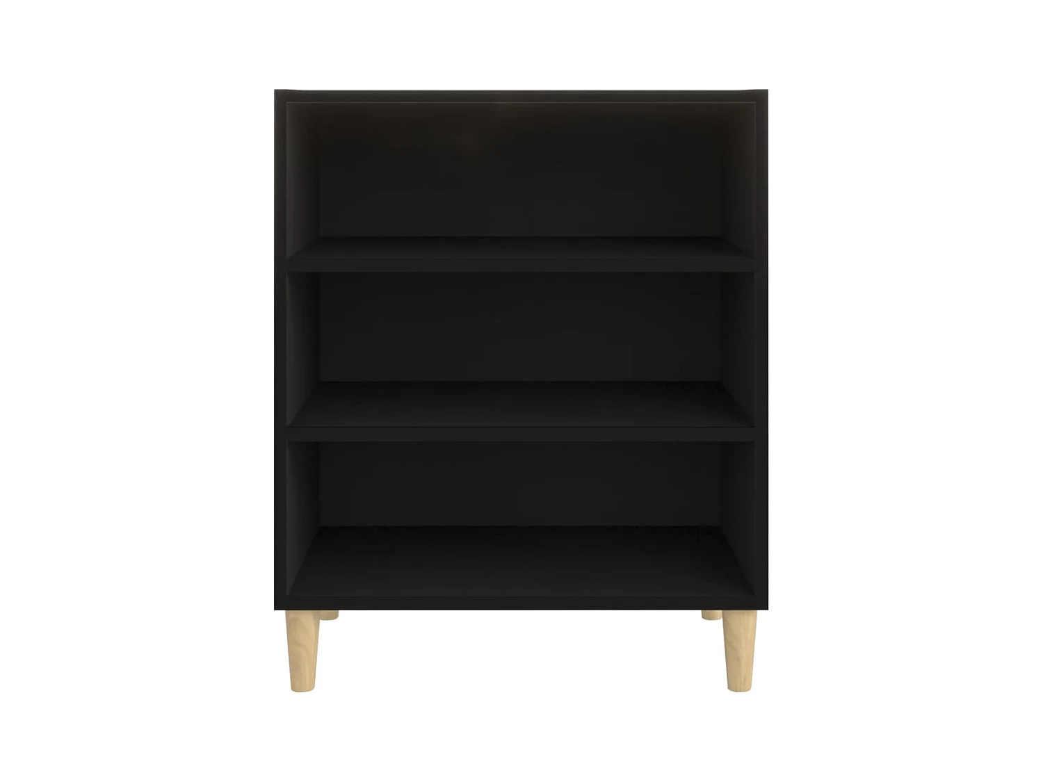 Buffet noir 57x35x70 cm bois d’ingénierie