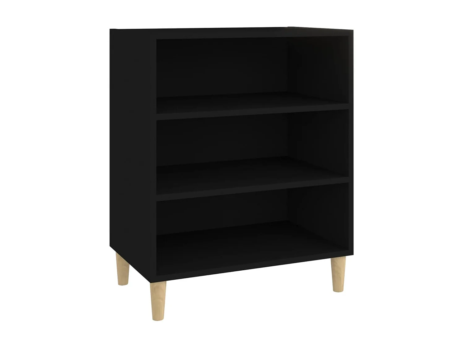 Buffet noir 57x35x70 cm bois d’ingénierie