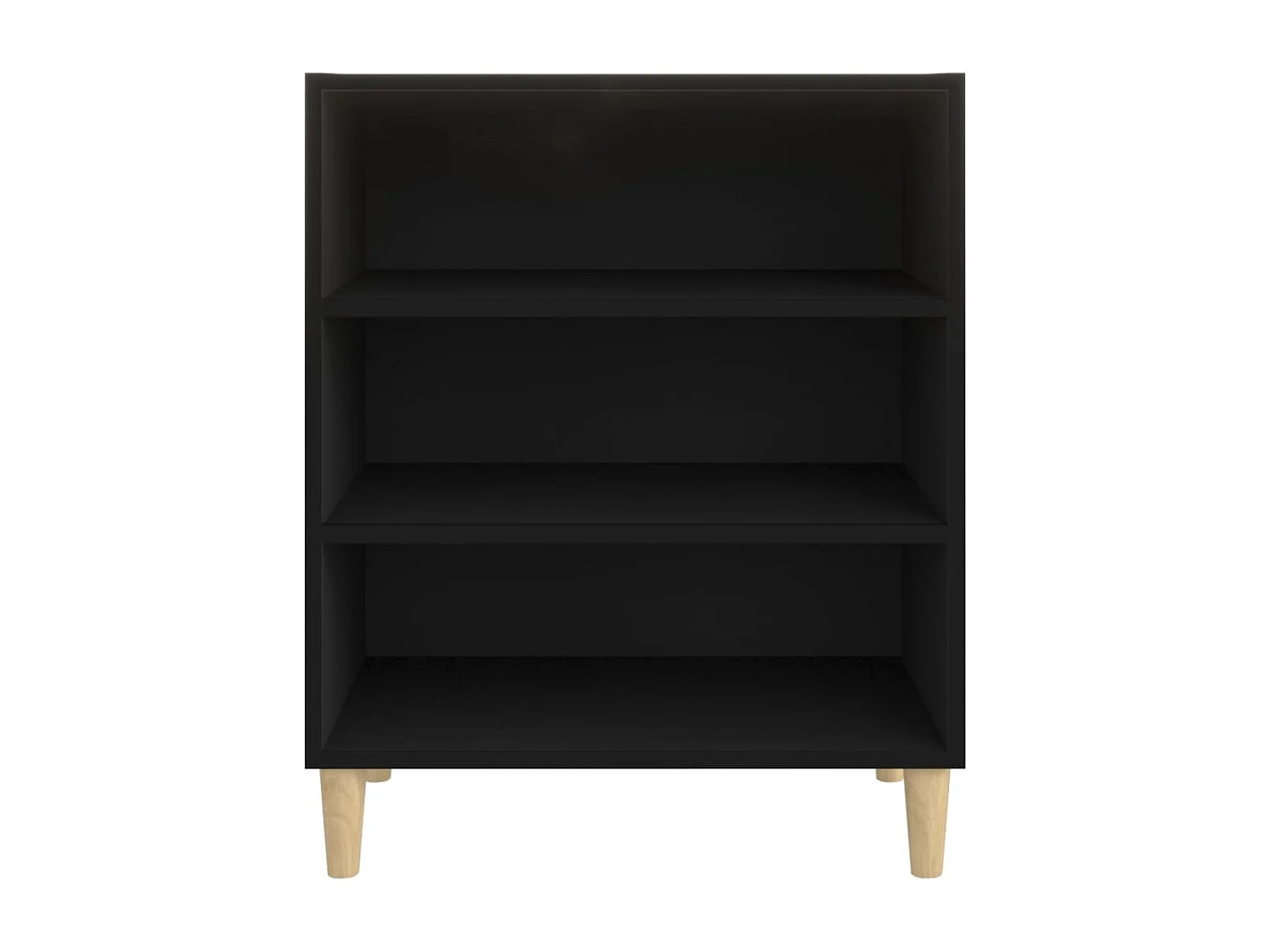 Buffet noir 57x35x70 cm bois d’ingénierie