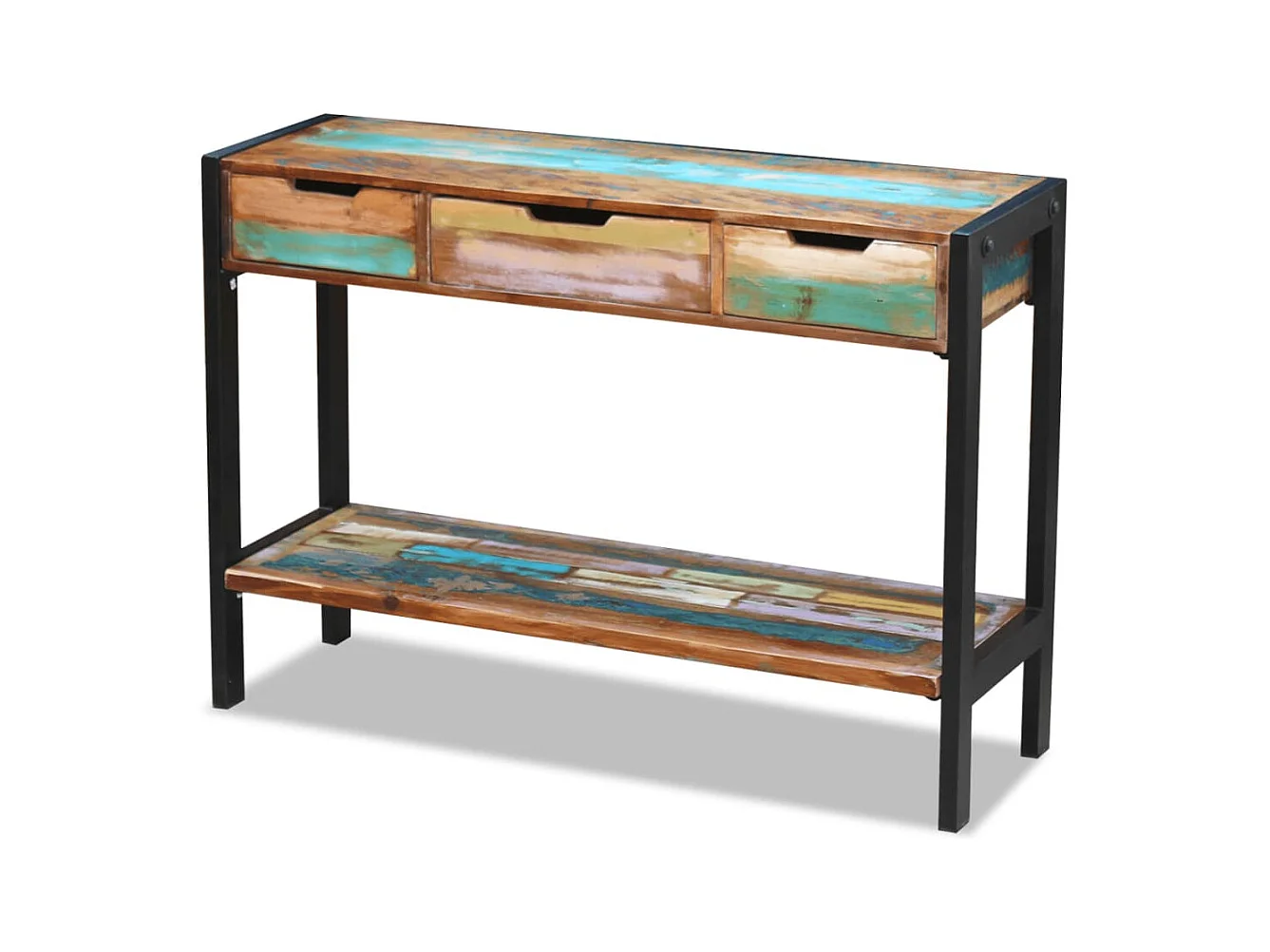 Buffet 3 tiroirs Bois de récupération massif