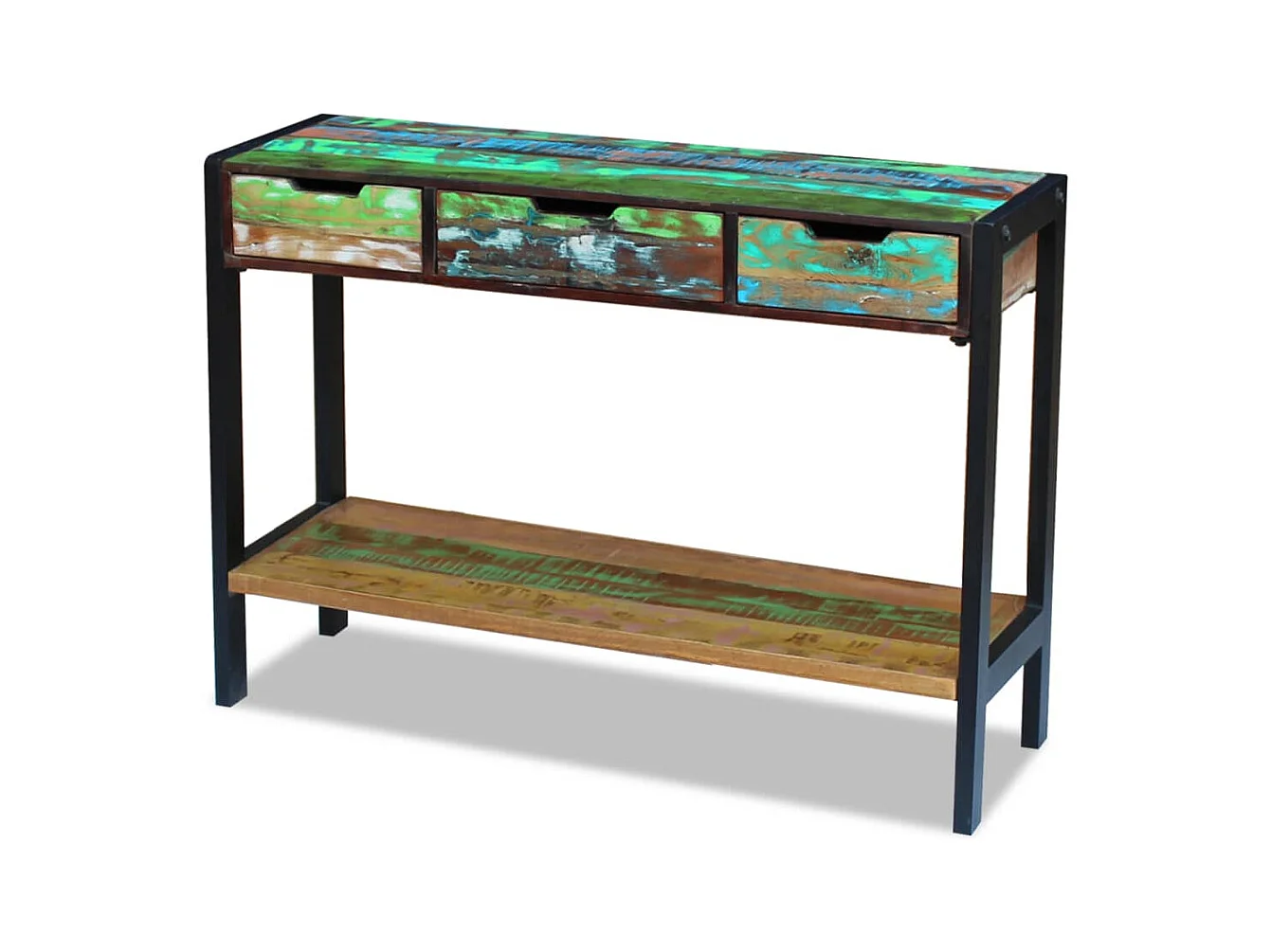 Buffet 3 tiroirs Bois de récupération massif