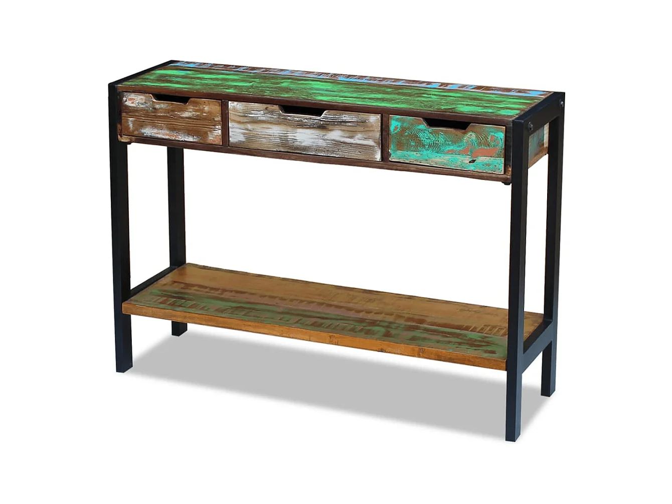 Buffet 3 tiroirs Bois de récupération massif