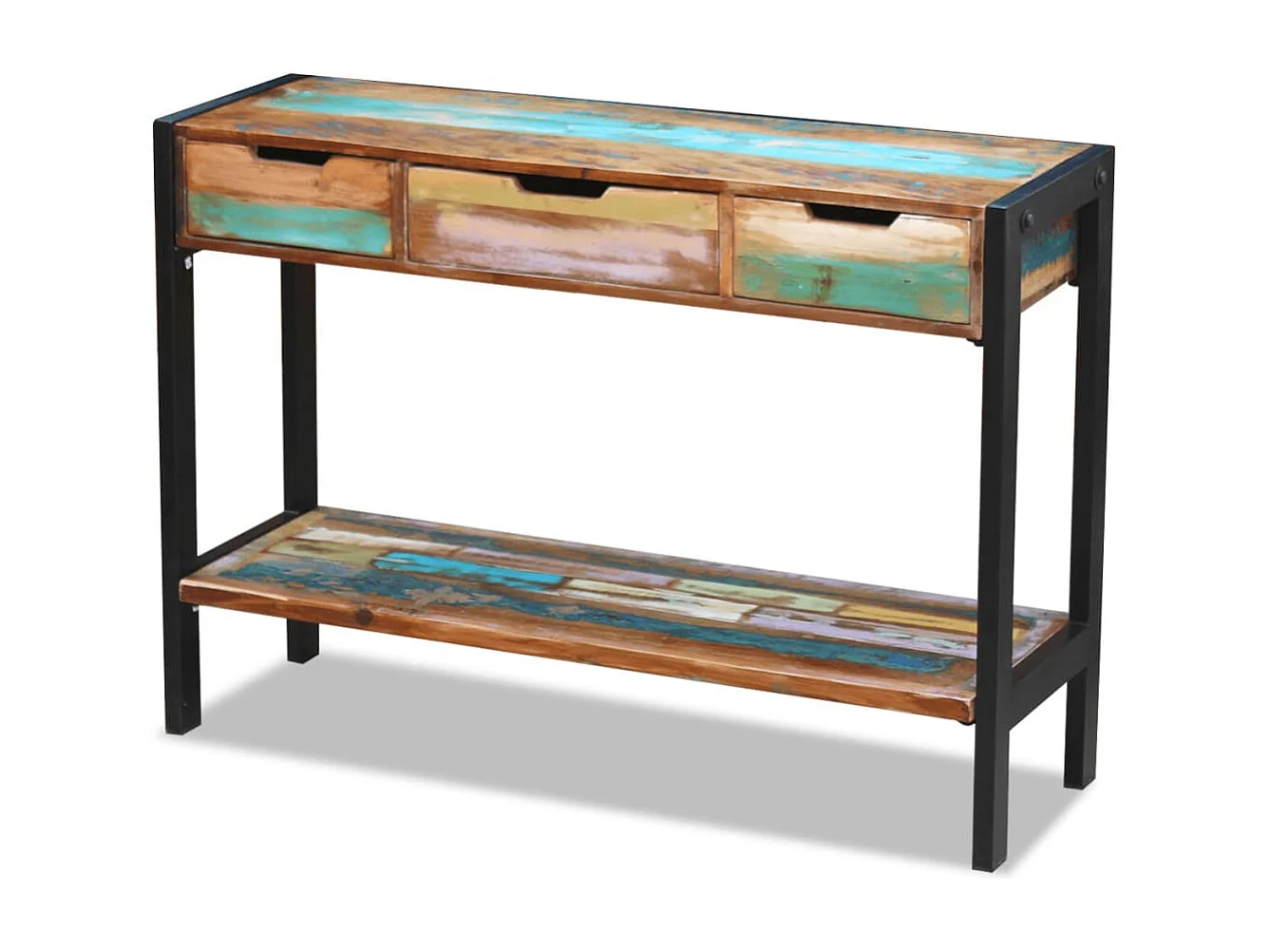 Aparador con 3 cajones madera maciza reciclada