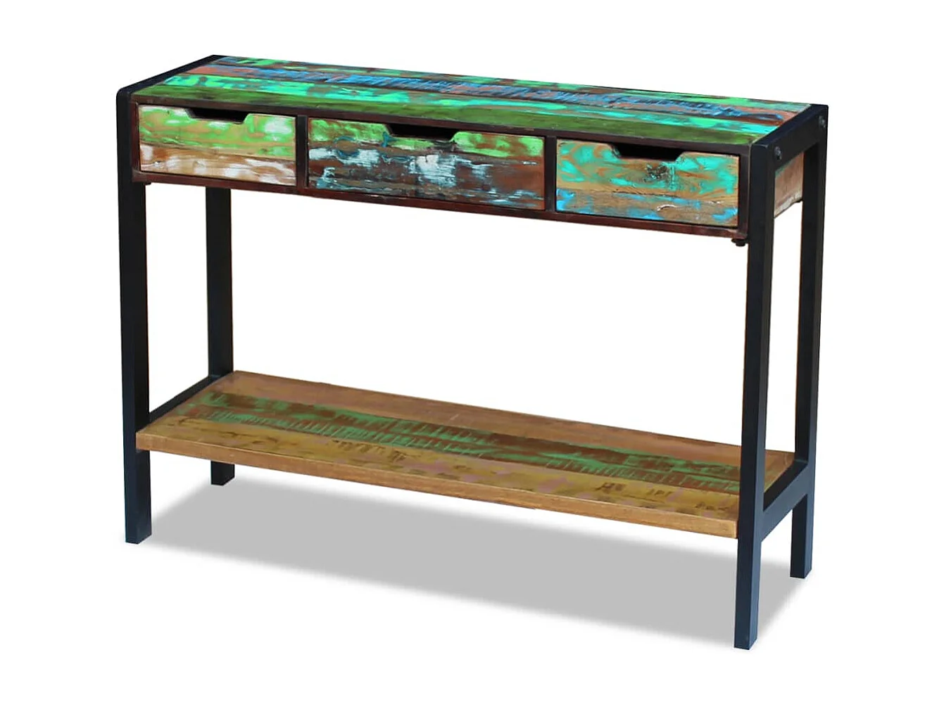 Aparador con 3 cajones madera maciza reciclada