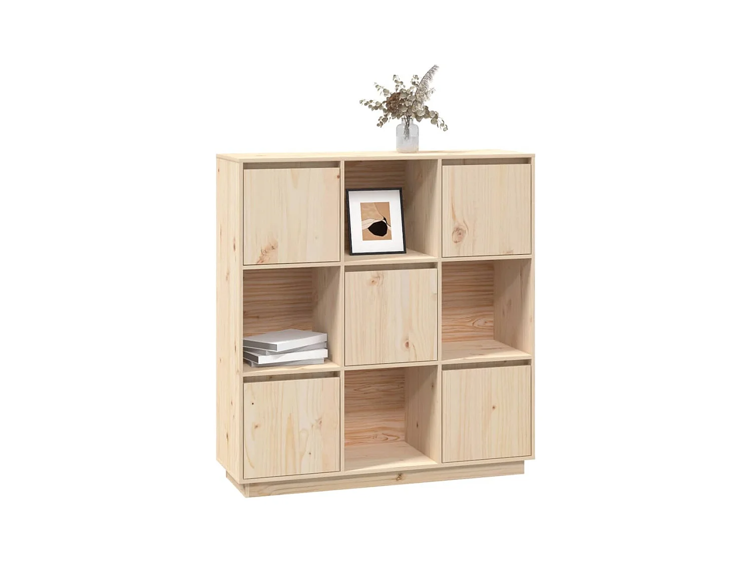 Highboard 110,5x35x117 cm Massivholz Kiefer