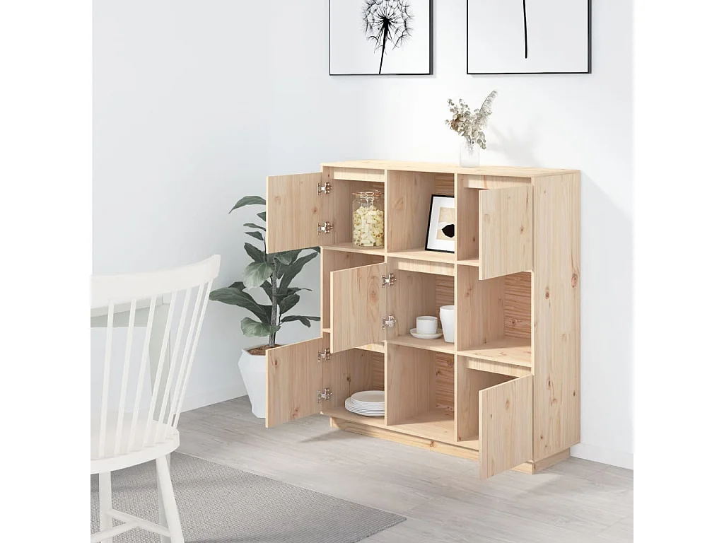 Buffet 110,5x35x117 cm Bois de pin massif