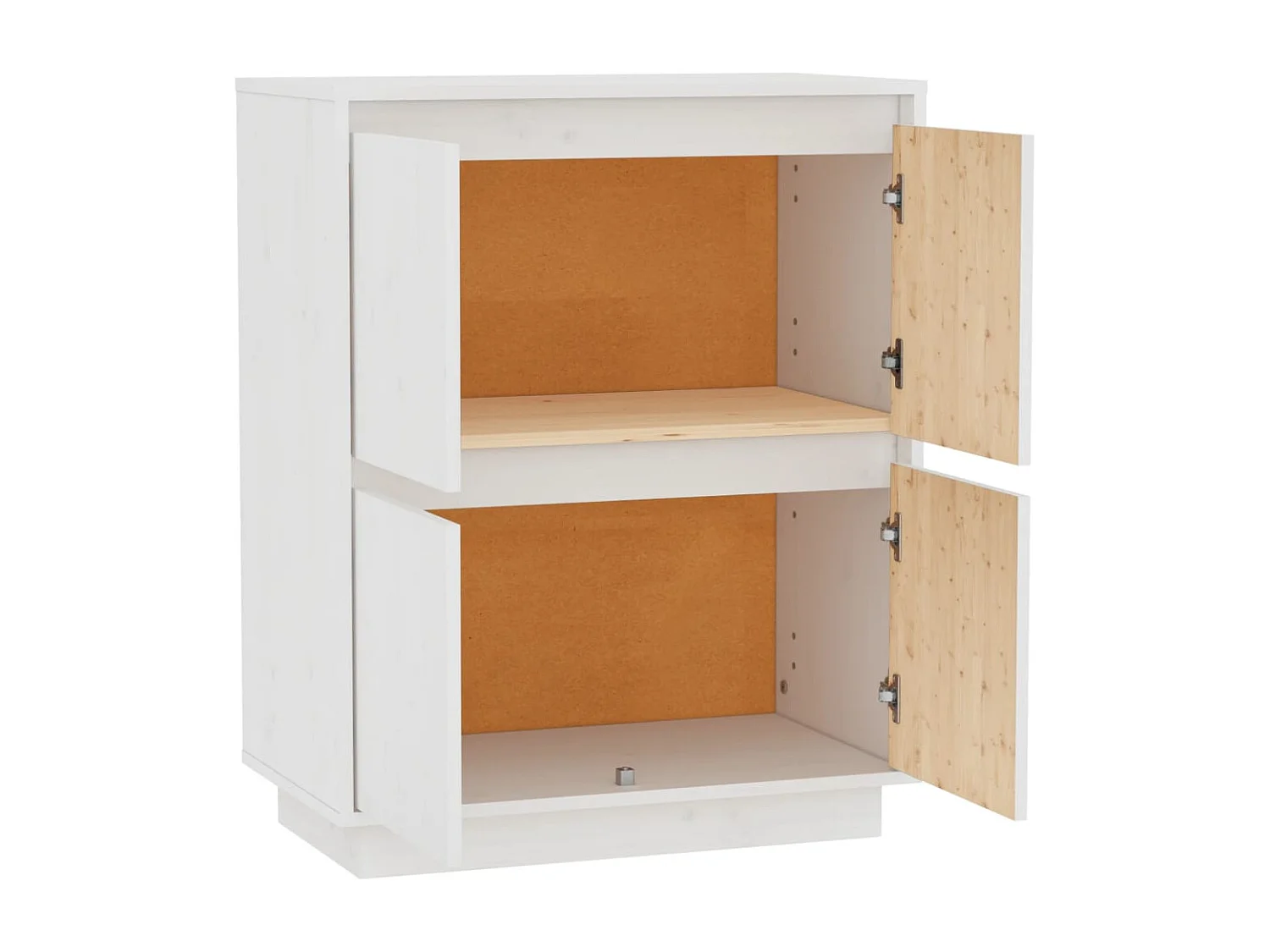 Sideboard Weiß 60x34x75 cm Massivholz Kiefer