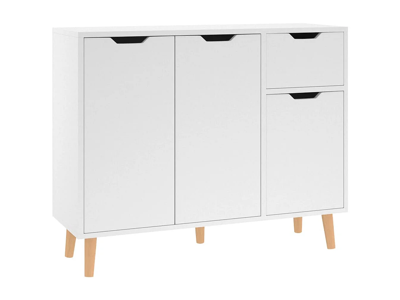 Buffet Blanc 90x30x72 cm Bois d'ingénierie