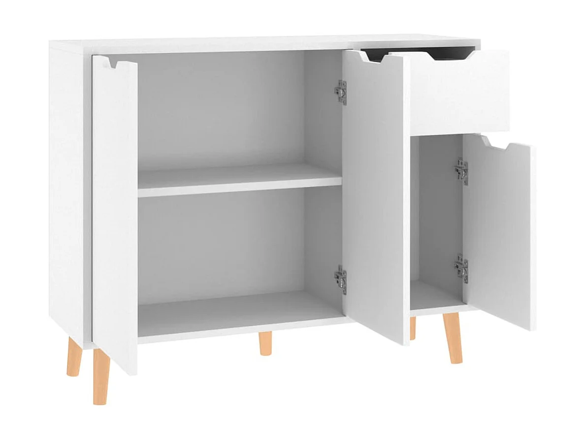 Buffet Blanc 90x30x72 cm Bois d'ingénierie
