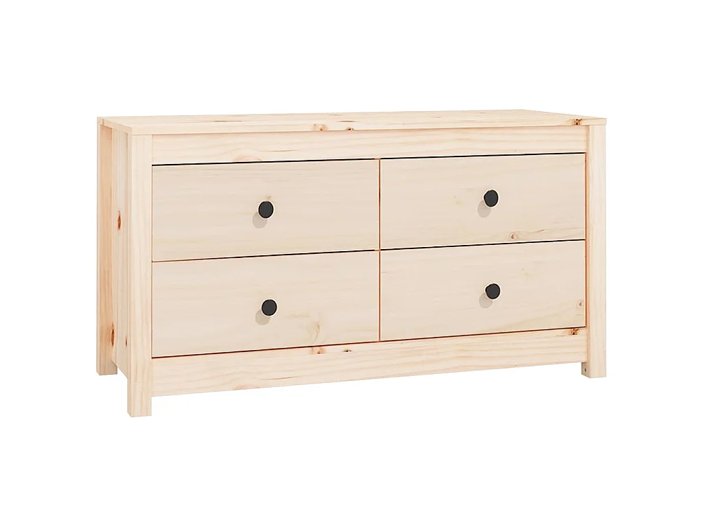 Armario auxiliar de madera maciza de pino 100x40x54 cm