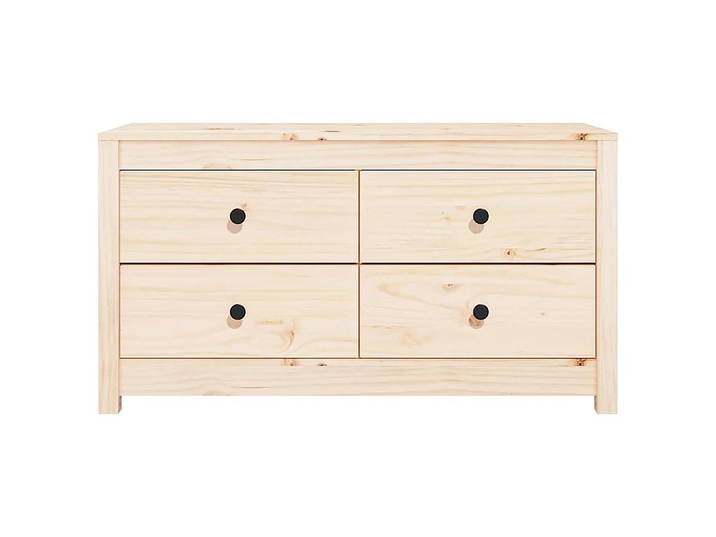 Armario auxiliar de madera maciza de pino 100x40x54 cm