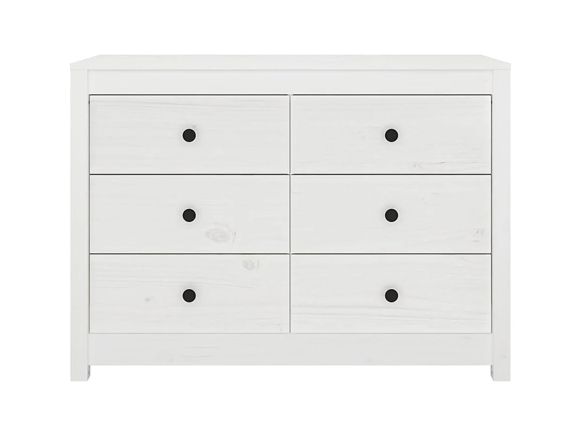 Dressoir 100x40x72 cm massief grenenhout wit