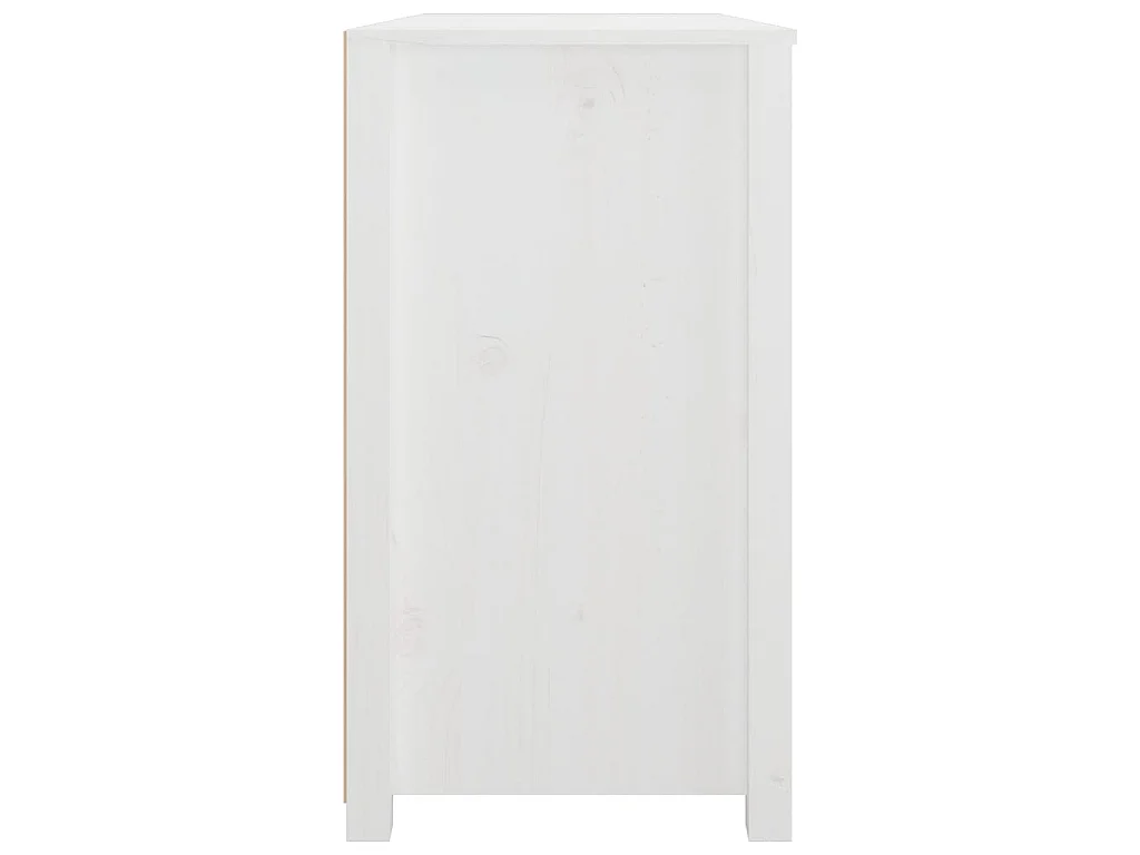 Armario auxiliar de madera maciza de pino blanco 100x40x72 cm