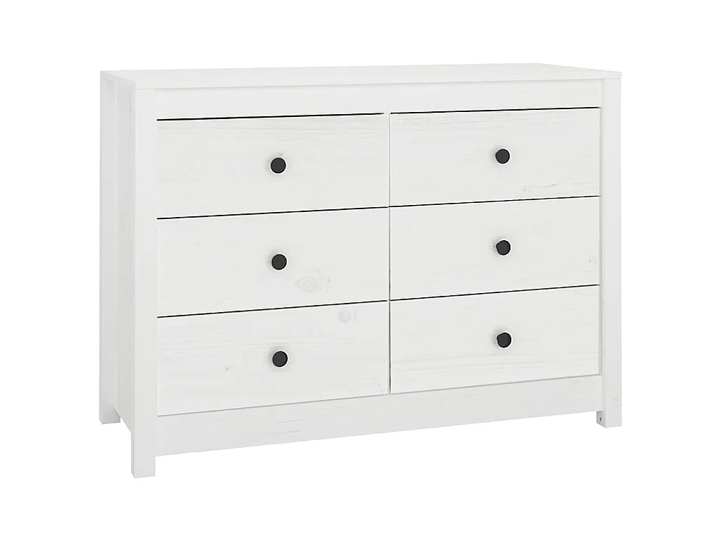 Dressoir 100x40x72 cm massief grenenhout wit