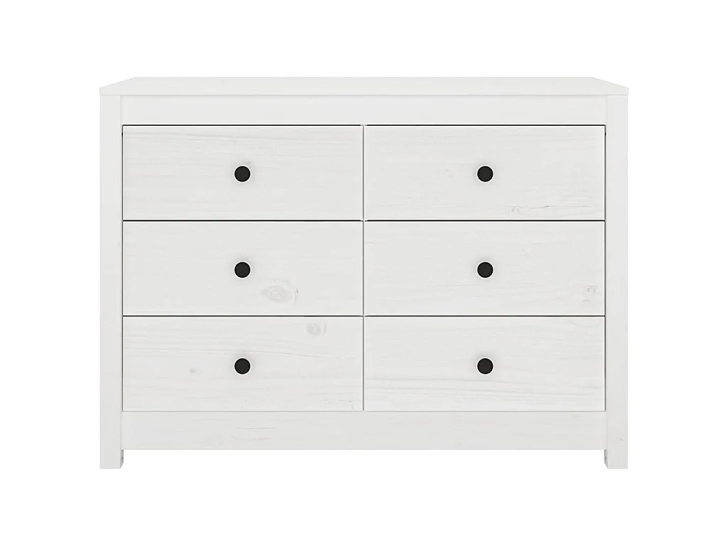 Dressoir 100x40x72 cm massief grenenhout wit