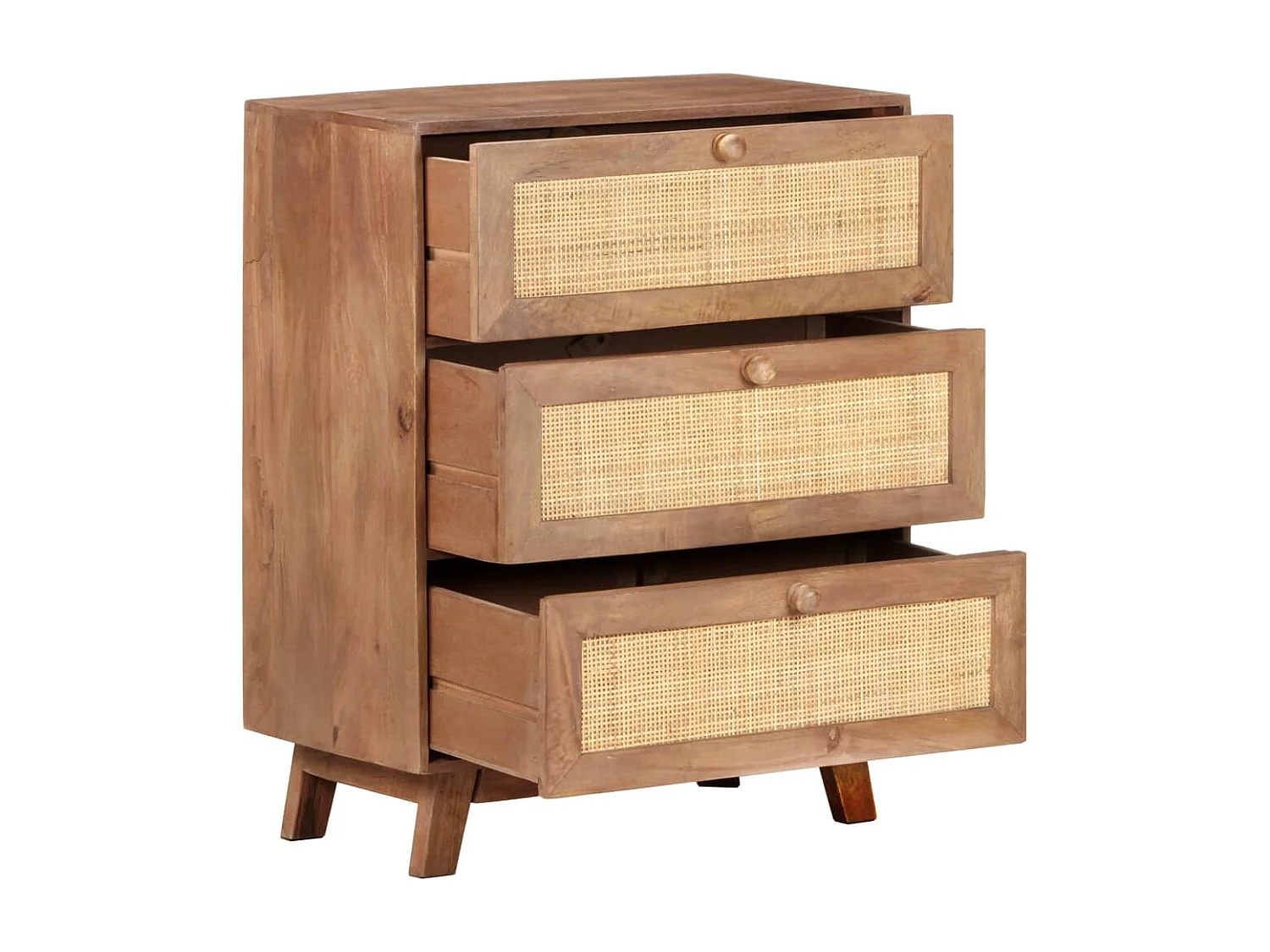 Aparador de madera maciza de mango 61x35x76 cm