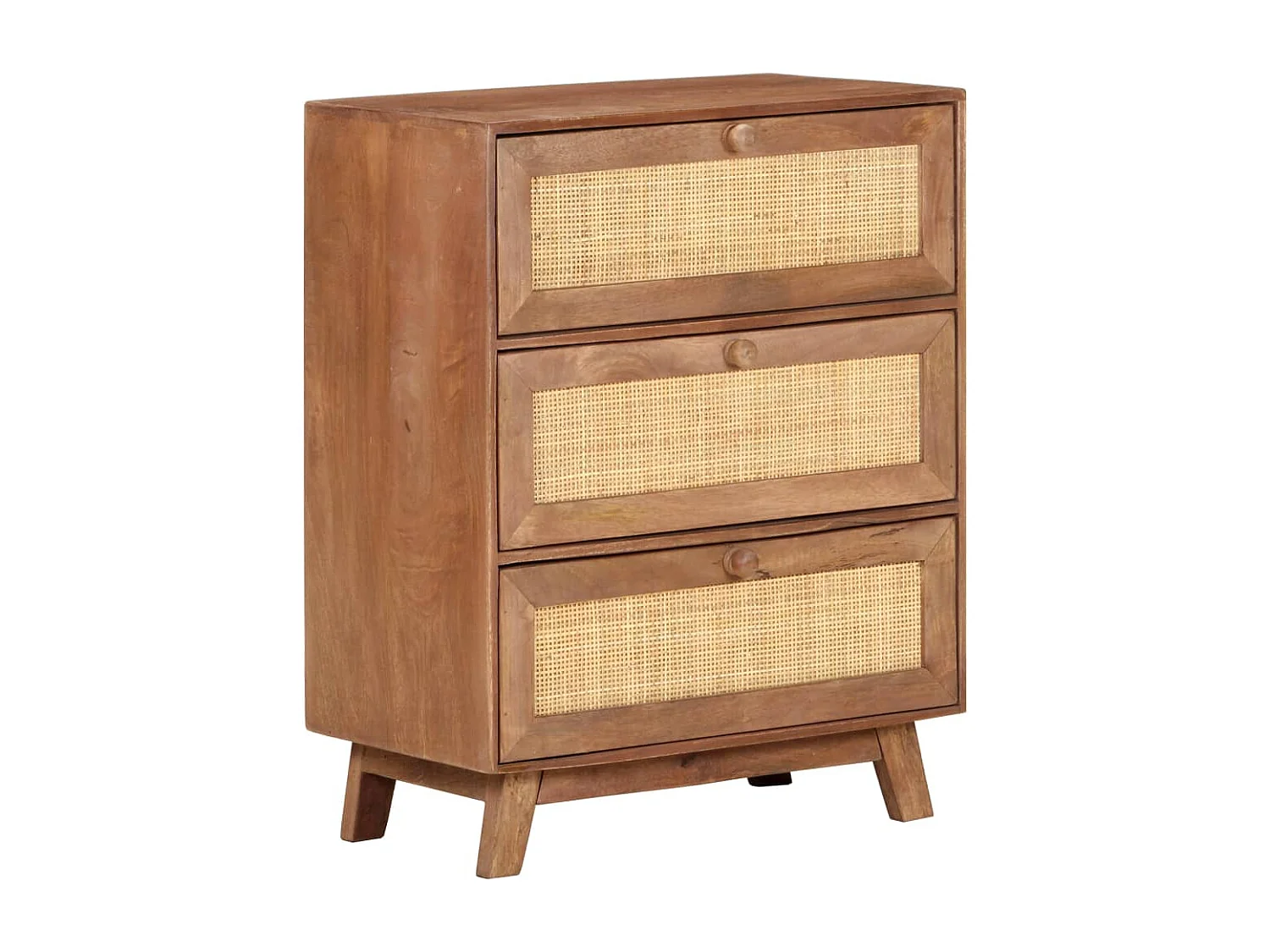 Aparador de madera maciza de mango 61x35x76 cm