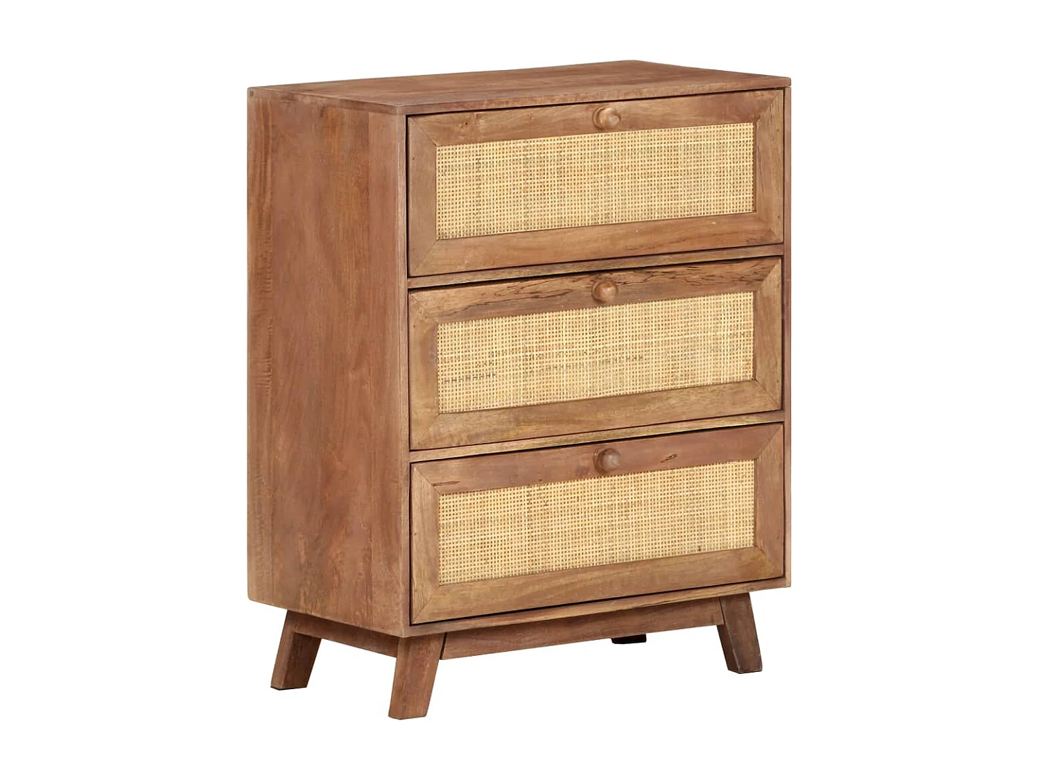 Aparador de madera maciza de mango 61x35x76 cm