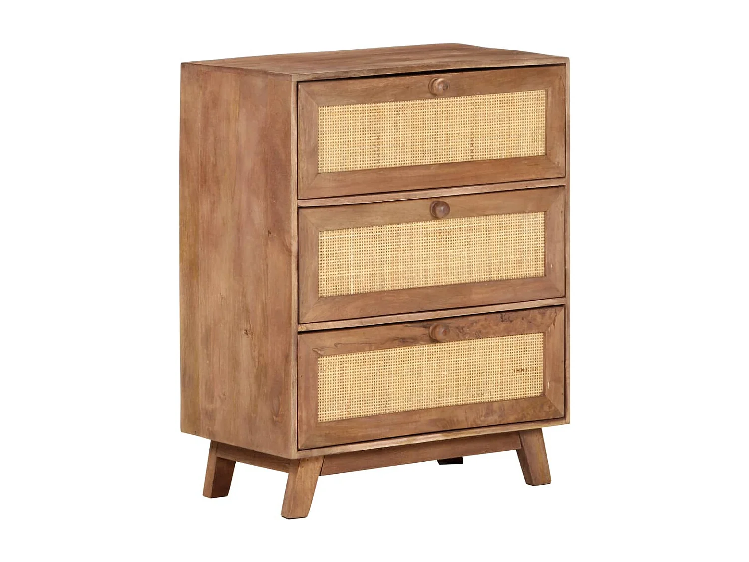 Aparador de madera maciza de mango 61x35x76 cm