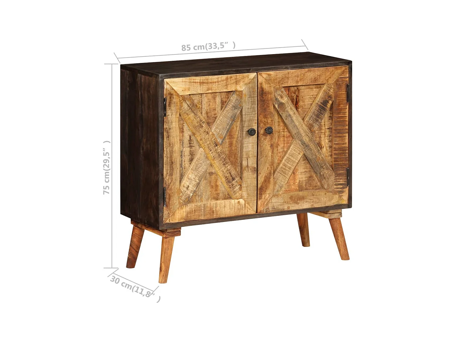 Buffet Bois de manguier massif 85x30x75 cm
