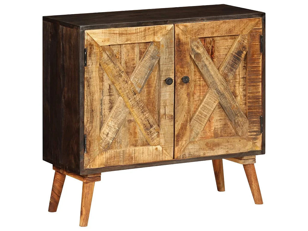 Credenza in Legno Massello di Mango 85x30x75 cm