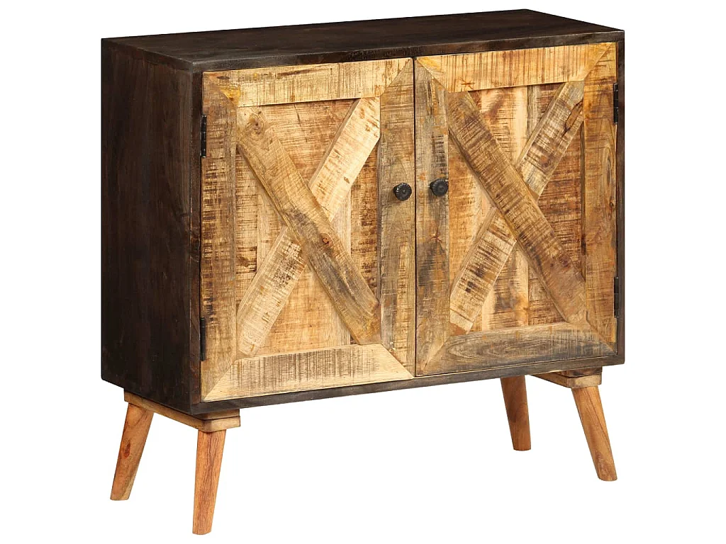 Credenza in Legno Massello di Mango 85x30x75 cm
