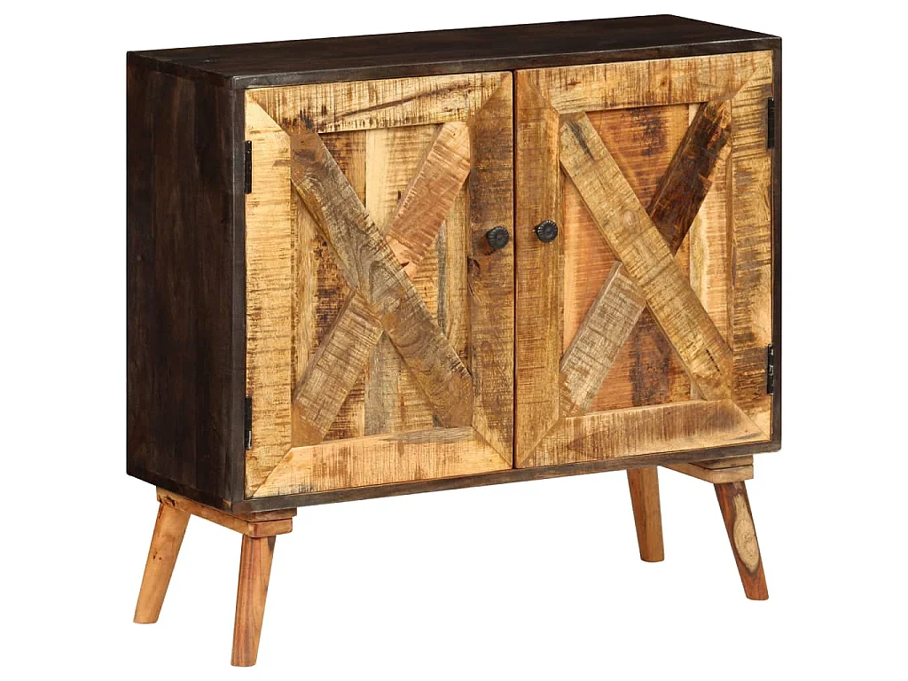 Credenza in Legno Massello di Mango 85x30x75 cm