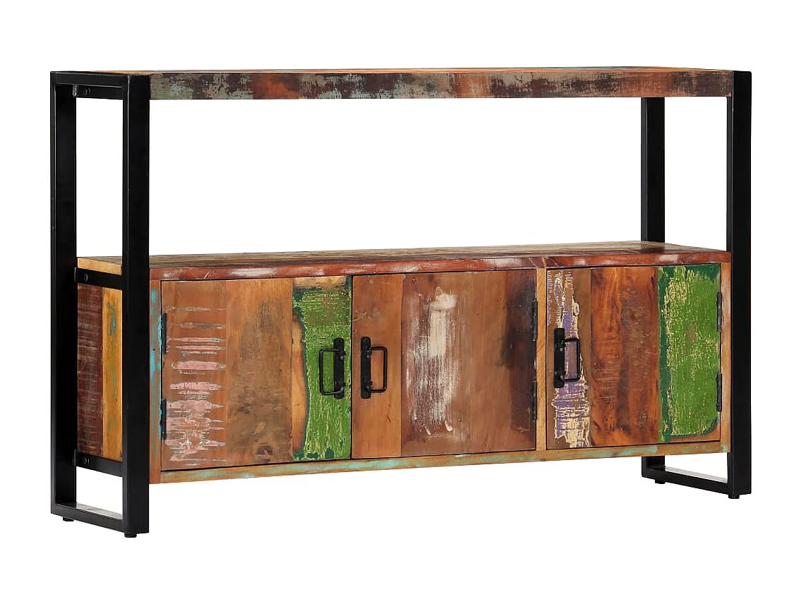 Aparador 120x30x75 cm madeira recuperada maciça