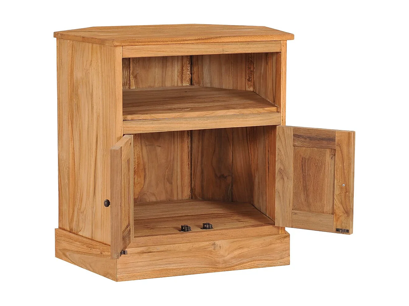 Credenza Angolare 60x45x60 cm in Legno Massello di Teak