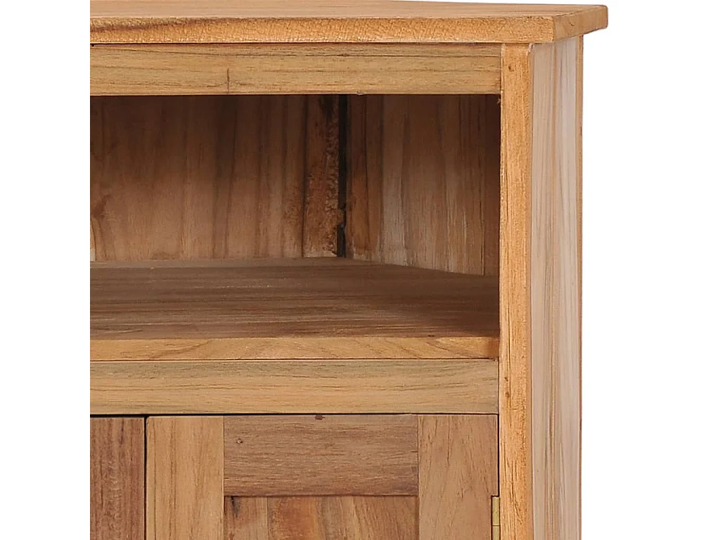 Credenza Angolare 60x45x60 cm in Legno Massello di Teak